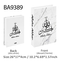 Islamic Luxury Fake Book Decorative Books Storage Box Coffee Table Interior Decoration Kaaba Mosque Muslims Bedroom Home Decor