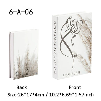 Islamic Luxury Fake Book Decorative Books Storage Box Coffee Table Interior Decoration Kaaba Mosque Muslims Bedroom Home Decor