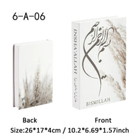 Islamic Luxury Fake Book Decorative Books Storage Box Coffee Table Interior Decoration Kaaba Mosque Muslims Bedroom Home Decor