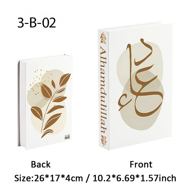 Islamic Luxury Fake Book Decorative Books Storage Box Coffee Table Interior Decoration Kaaba Mosque Muslims Bedroom Home Decor