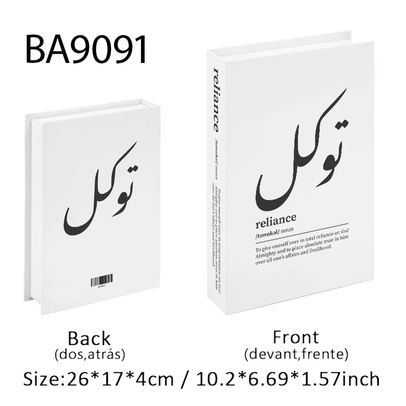 Islamic Luxury Fake Book Decorative Books Storage Box Coffee Table Interior Decoration Kaaba Mosque Muslims Bedroom Home Decor