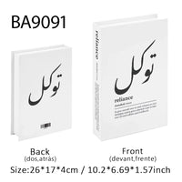 Islamic Luxury Fake Book Decorative Books Storage Box Coffee Table Interior Decoration Kaaba Mosque Muslims Bedroom Home Decor