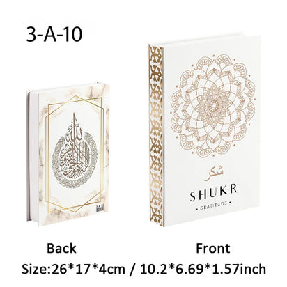 Islamic Luxury Fake Book Decorative Books Storage Box Coffee Table Interior Decoration Kaaba Mosque Muslims Bedroom Home Decor