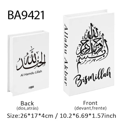 Islamic Luxury Fake Book Decorative Books Storage Box Coffee Table Interior Decoration Kaaba Mosque Muslims Bedroom Home Decor