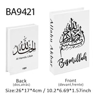 Islamic Luxury Fake Book Decorative Books Storage Box Coffee Table Interior Decoration Kaaba Mosque Muslims Bedroom Home Decor