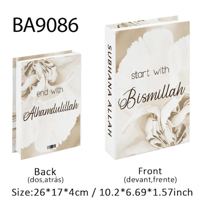 Islamic Luxury Fake Book Decorative Books Storage Box Coffee Table Interior Decoration Kaaba Mosque Muslims Bedroom Home Decor