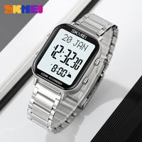 SKMEI 2135 Azan Digital Watches Prayer with Qibla Compass Adhan Alarm Hijri Islamic Wristwatches Clock Back Light Display Muslim