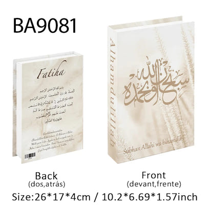 Islamic Luxury Fake Book Decorative Books Storage Box Coffee Table Interior Decoration Kaaba Mosque Muslims Bedroom Home Decor