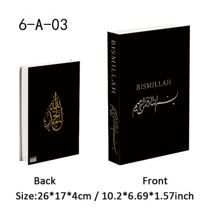 Islamic Luxury Fake Book Decorative Books Storage Box Coffee Table Interior Decoration Kaaba Mosque Muslims Bedroom Home Decor