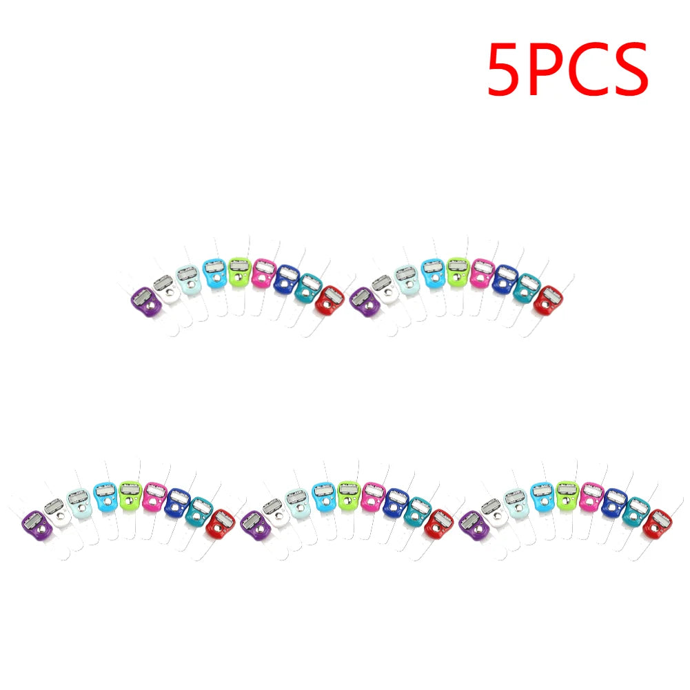 1-20pcs Finger Counter Ring 5 Digital LED Electronic Handheld Tally Counter Clicker Counter with  Islamic Tasbih Bead