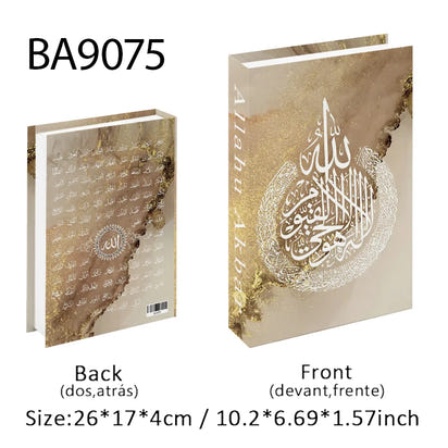 Islamic Luxury Fake Book Decorative Books Storage Box Coffee Table Interior Decoration Kaaba Mosque Muslims Bedroom Home Decor