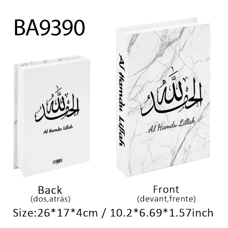 Islamic Luxury Fake Book Decorative Books Storage Box Coffee Table Interior Decoration Kaaba Mosque Muslims Bedroom Home Decor