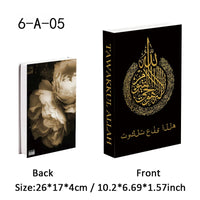Islamic Luxury Fake Book Decorative Books Storage Box Coffee Table Interior Decoration Kaaba Mosque Muslims Bedroom Home Decor