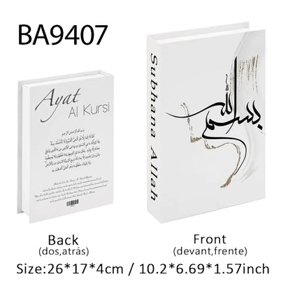 Islamic Luxury Fake Book Decorative Books Storage Box Coffee Table Interior Decoration Kaaba Mosque Muslims Bedroom Home Decor