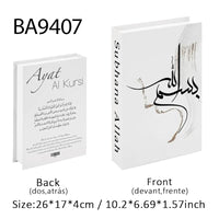 Islamic Luxury Fake Book Decorative Books Storage Box Coffee Table Interior Decoration Kaaba Mosque Muslims Bedroom Home Decor