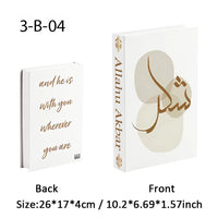Islamic Luxury Fake Book Decorative Books Storage Box Coffee Table Interior Decoration Kaaba Mosque Muslims Bedroom Home Decor