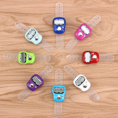 1-20pcs Finger Counter Ring 5 Digital LED Electronic Handheld Tally Counter Clicker Counter with  Islamic Tasbih Bead