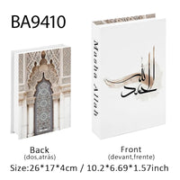 Islamic Luxury Fake Book Decorative Books Storage Box Coffee Table Interior Decoration Kaaba Mosque Muslims Bedroom Home Decor