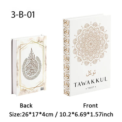 Islamic Luxury Fake Book Decorative Books Storage Box Coffee Table Interior Decoration Kaaba Mosque Muslims Bedroom Home Decor