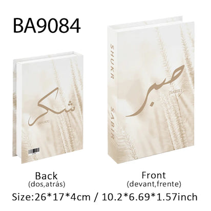 Islamic Luxury Fake Book Decorative Books Storage Box Coffee Table Interior Decoration Kaaba Mosque Muslims Bedroom Home Decor