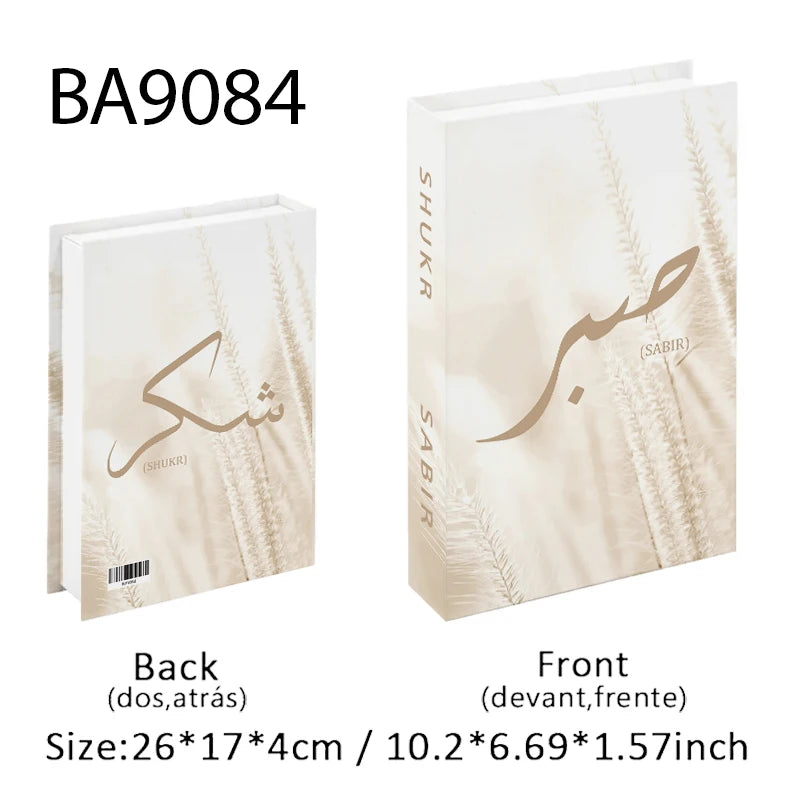 Islamic Luxury Fake Book Decorative Books Storage Box Coffee Table Interior Decoration Kaaba Mosque Muslims Bedroom Home Decor