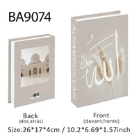 Islamic Luxury Fake Book Decorative Books Storage Box Coffee Table Interior Decoration Kaaba Mosque Muslims Bedroom Home Decor