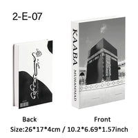 Islamic Luxury Fake Book Decorative Books Storage Box Coffee Table Interior Decoration Kaaba Mosque Muslims Bedroom Home Decor
