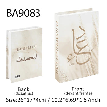 Islamic Luxury Fake Book Decorative Books Storage Box Coffee Table Interior Decoration Kaaba Mosque Muslims Bedroom Home Decor
