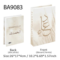 Islamic Luxury Fake Book Decorative Books Storage Box Coffee Table Interior Decoration Kaaba Mosque Muslims Bedroom Home Decor