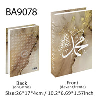 Islamic Luxury Fake Book Decorative Books Storage Box Coffee Table Interior Decoration Kaaba Mosque Muslims Bedroom Home Decor