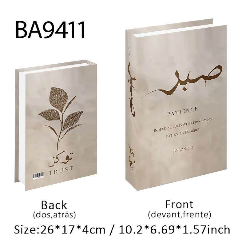 Islamic Luxury Fake Book Decorative Books Storage Box Coffee Table Interior Decoration Kaaba Mosque Muslims Bedroom Home Decor