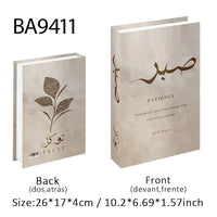 Islamic Luxury Fake Book Decorative Books Storage Box Coffee Table Interior Decoration Kaaba Mosque Muslims Bedroom Home Decor