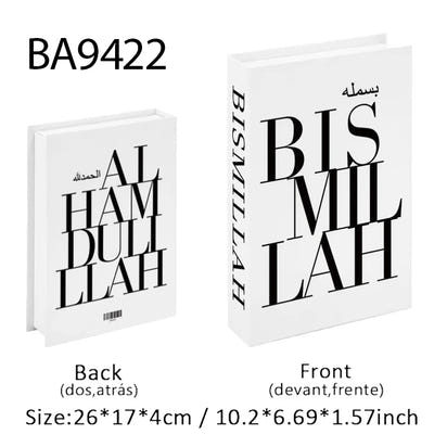 Islamic Luxury Fake Book Decorative Books Storage Box Coffee Table Interior Decoration Kaaba Mosque Muslims Bedroom Home Decor