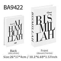 Islamic Luxury Fake Book Decorative Books Storage Box Coffee Table Interior Decoration Kaaba Mosque Muslims Bedroom Home Decor