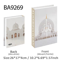 Islamic Luxury Fake Book Decorative Books Storage Box Coffee Table Interior Decoration Kaaba Mosque Muslims Bedroom Home Decor