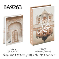 Islamic Luxury Fake Book Decorative Books Storage Box Coffee Table Interior Decoration Kaaba Mosque Muslims Bedroom Home Decor