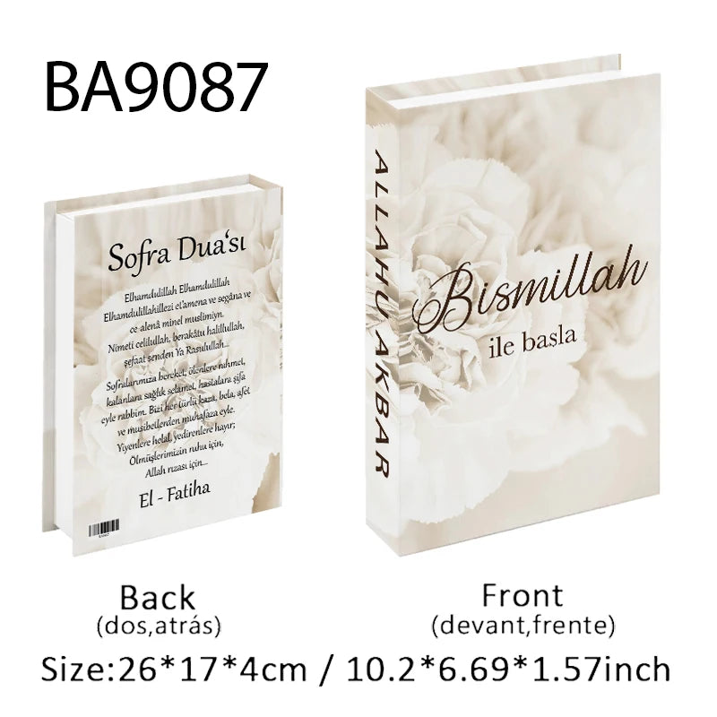 Islamic Luxury Fake Book Decorative Books Storage Box Coffee Table Interior Decoration Kaaba Mosque Muslims Bedroom Home Decor