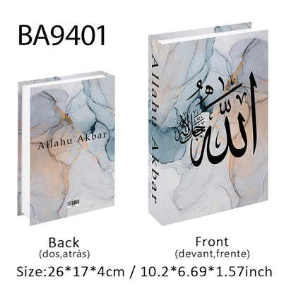 Islamic Luxury Fake Book Decorative Books Storage Box Coffee Table Interior Decoration Kaaba Mosque Muslims Bedroom Home Decor