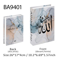 Islamic Luxury Fake Book Decorative Books Storage Box Coffee Table Interior Decoration Kaaba Mosque Muslims Bedroom Home Decor