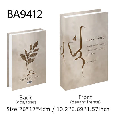 Islamic Luxury Fake Book Decorative Books Storage Box Coffee Table Interior Decoration Kaaba Mosque Muslims Bedroom Home Decor