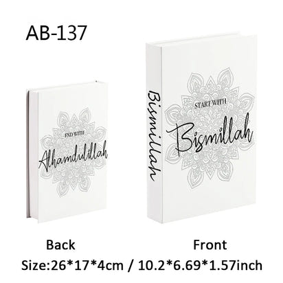 Islamic Luxury Fake Book Decorative Books Storage Box Coffee Table Interior Decoration Kaaba Mosque Muslims Bedroom Home Decor