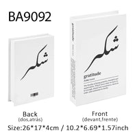 Islamic Luxury Fake Book Decorative Books Storage Box Coffee Table Interior Decoration Kaaba Mosque Muslims Bedroom Home Decor